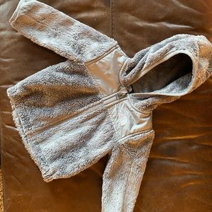 Gray north face jacket for babies 6-12 months